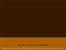 Tablet Screenshot of copperhorsedistilling.com